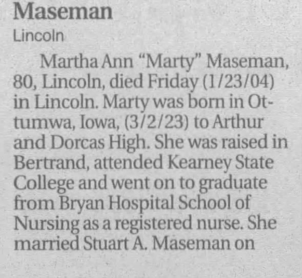 Clipping from Lincoln Journal Star